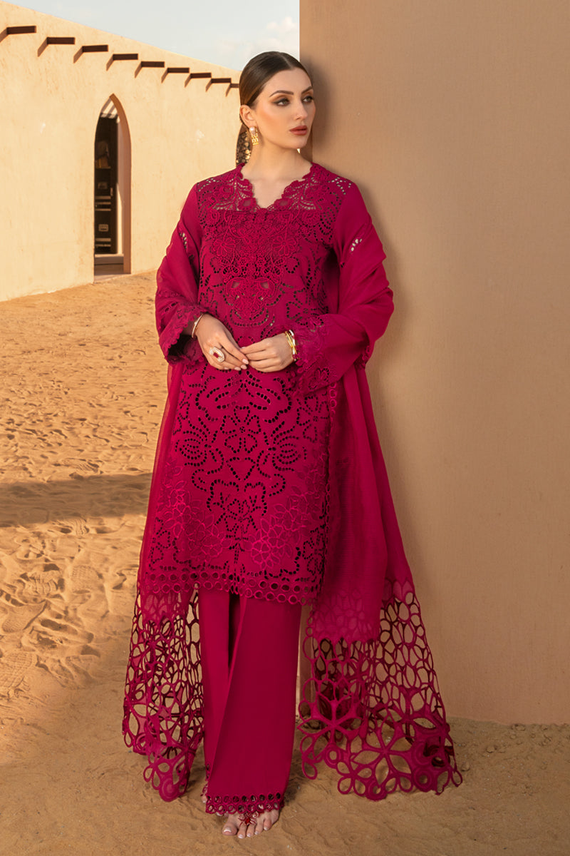 Rang Rasiya Red Luxury Lawn Collection Replica