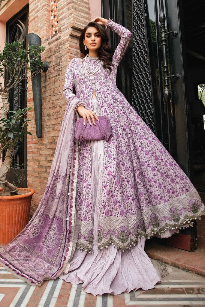 Maria B Purple Digital Printed Lawn Collection - Replica