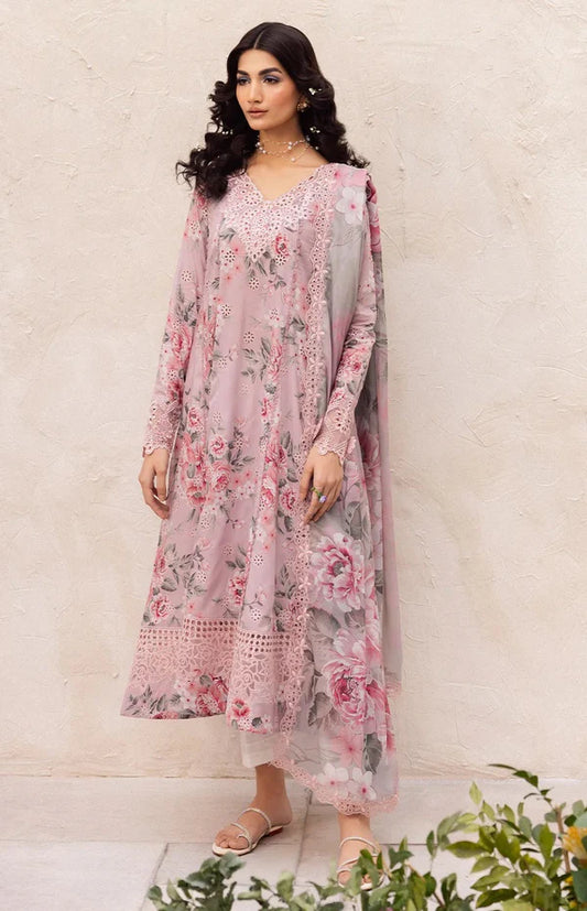 Iznik Pink Printed Lawn - Replica