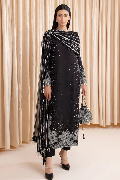 Jazmin Black Luxury Raw Silk Collection - Replica