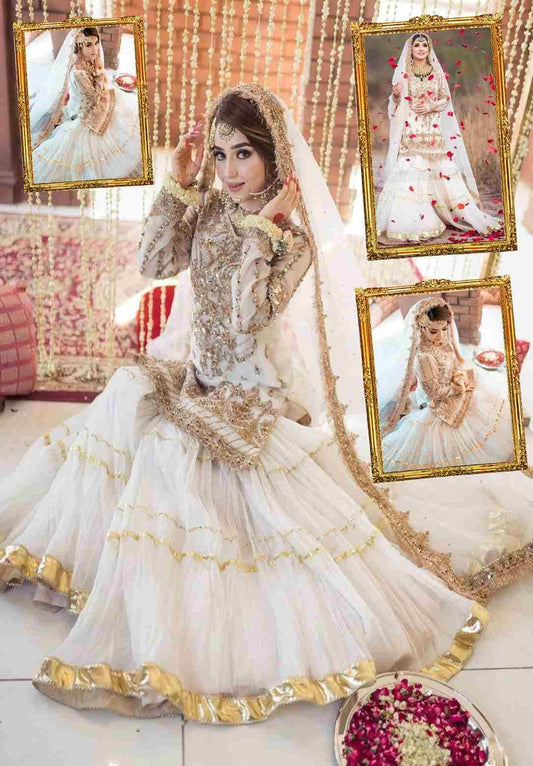 BRIDAL OFF WHITE GHARARA