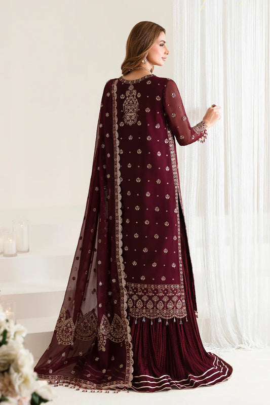 Alizeh Maroon Chiffon Formal Collection - Replica