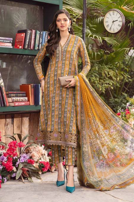 Maria.B MPRINT Yellow Lawn Collection - Replica