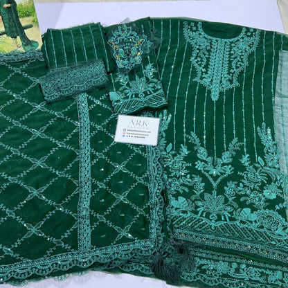 Gulaal Green Formal Collection Chiffon - Replica