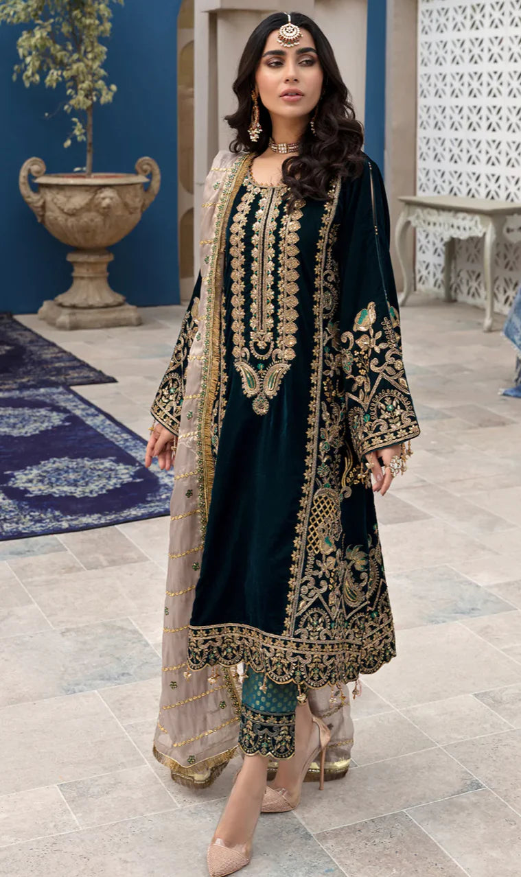 Emaan Adeel Black Velvet - Replica