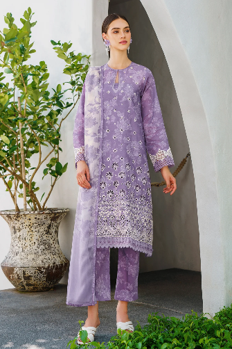 Baroque (Purple) Luxury Lawn Collection - Replica