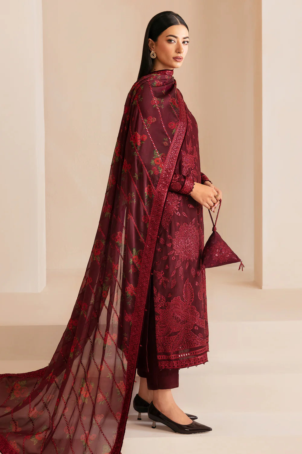 Jazmin Maroon Formal Collection Chiffon - Replica