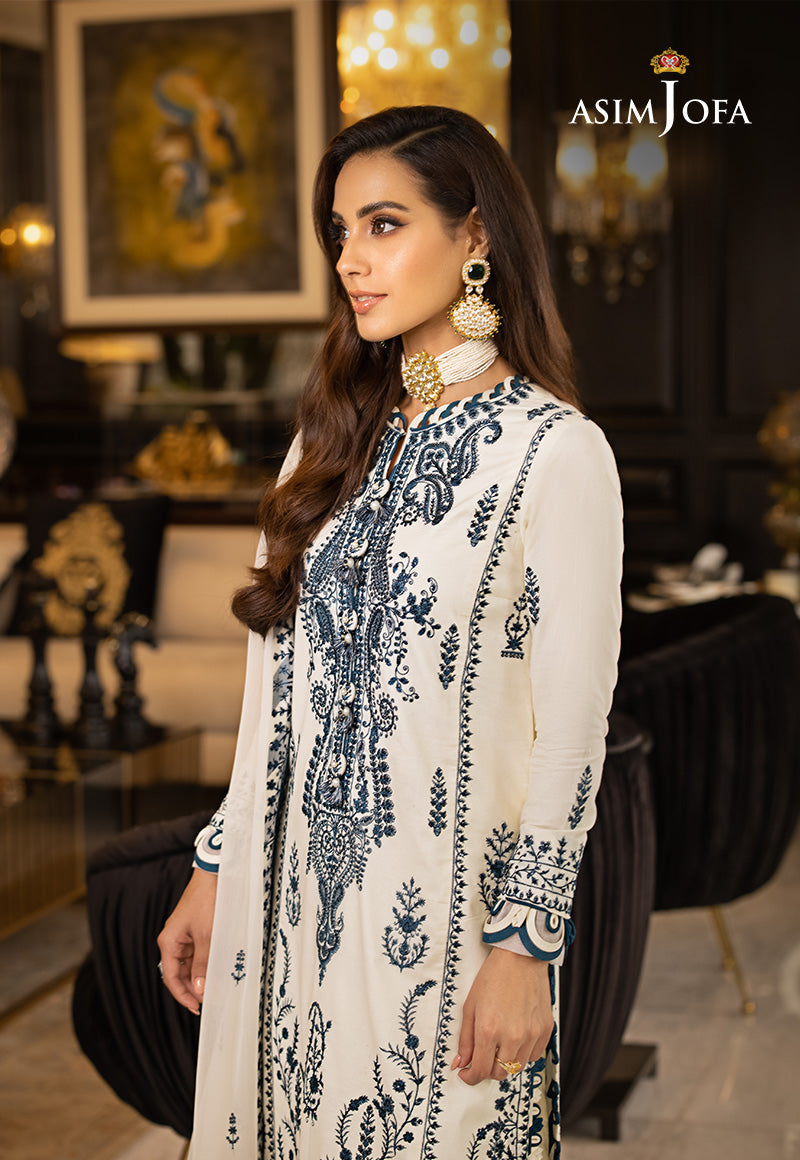 Asim Jofa White Form Wear Collection - Replica