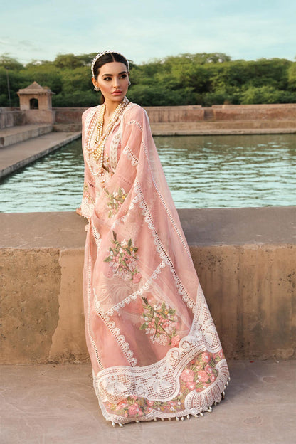 Crimson Luxury CHICKENKARI EMBROIDERED LAWN - Replica