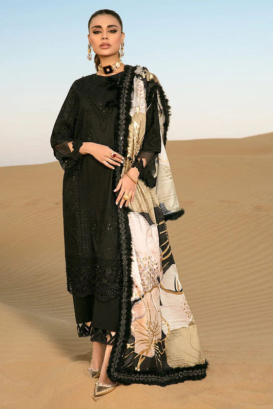 Rang Rasiya Black Luxury Lawn Collection Replica