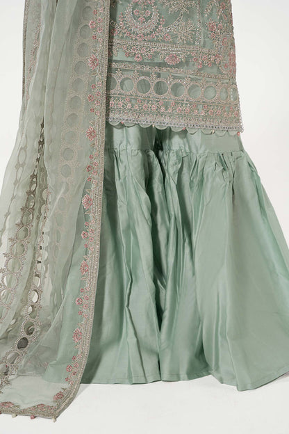 Maria.B Sea Green Organza  Collection - Replica