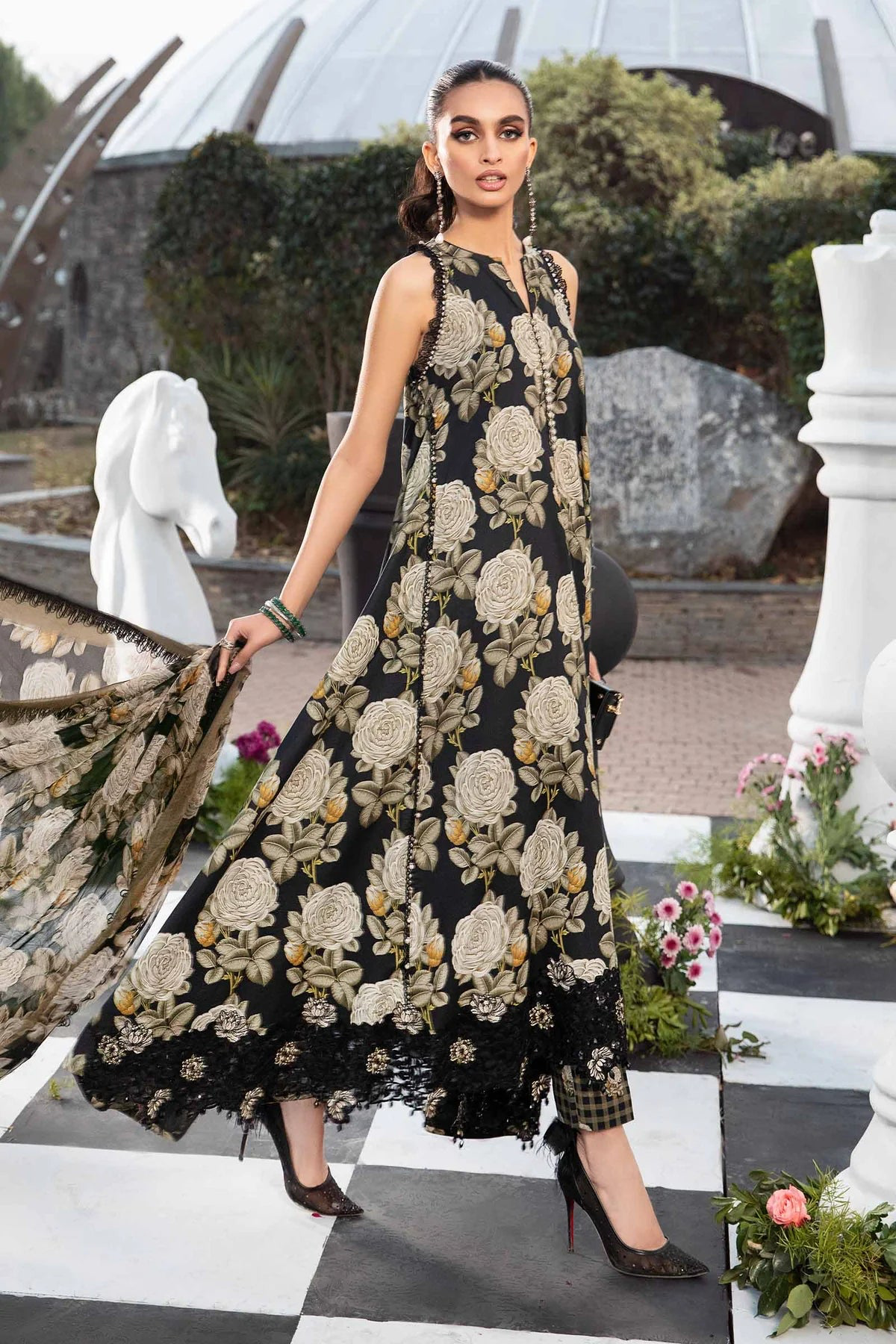 Maria B Black Mprint Lawn Collection - Replica