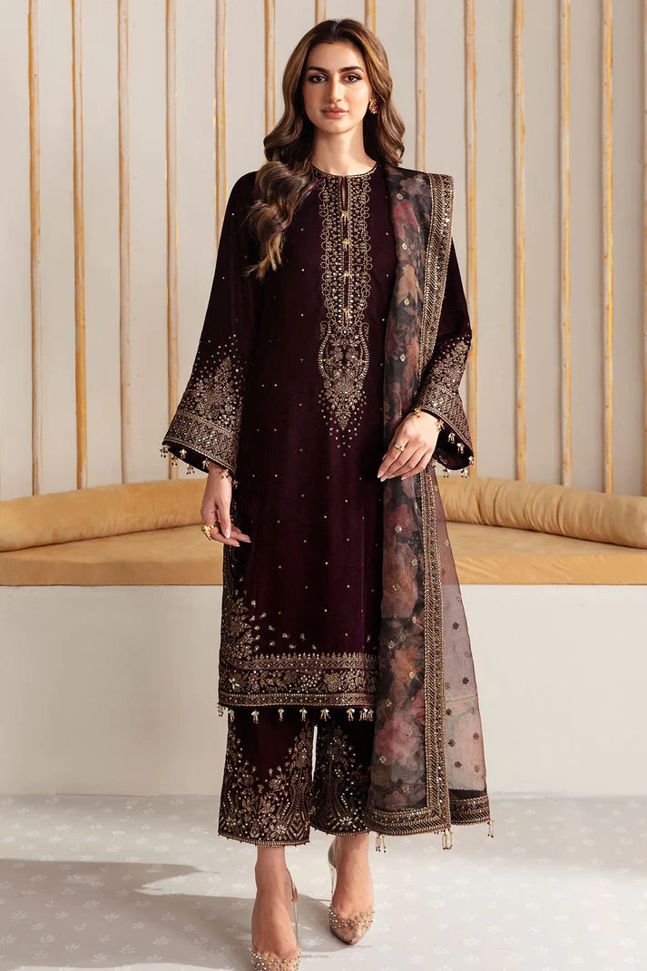 Jazmin Maroon Formal Collection Velvet - Replica