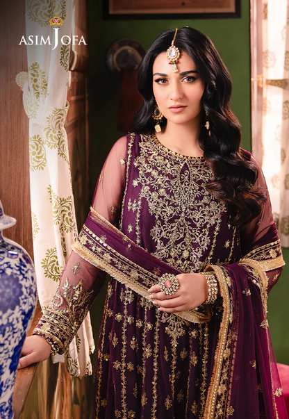 Asim Jofa Purple Formal Collection Maxi - Replica