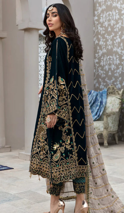 Emaan Adeel Black Velvet - Replica