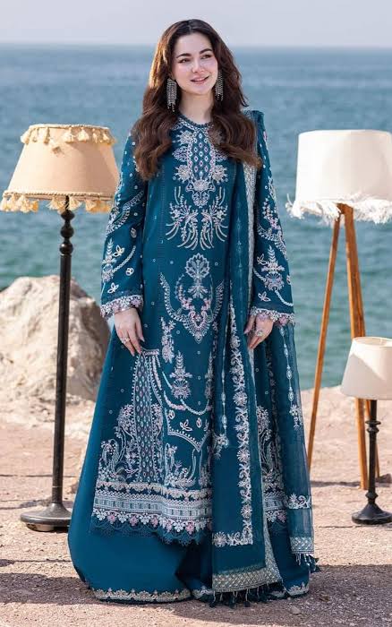 Qalamkar Luxury Lawn Chicken Kari  Collection - Replica