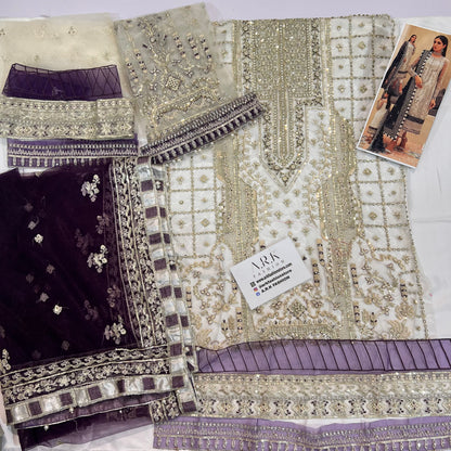 Gulaal Purple Net Collection - Replica