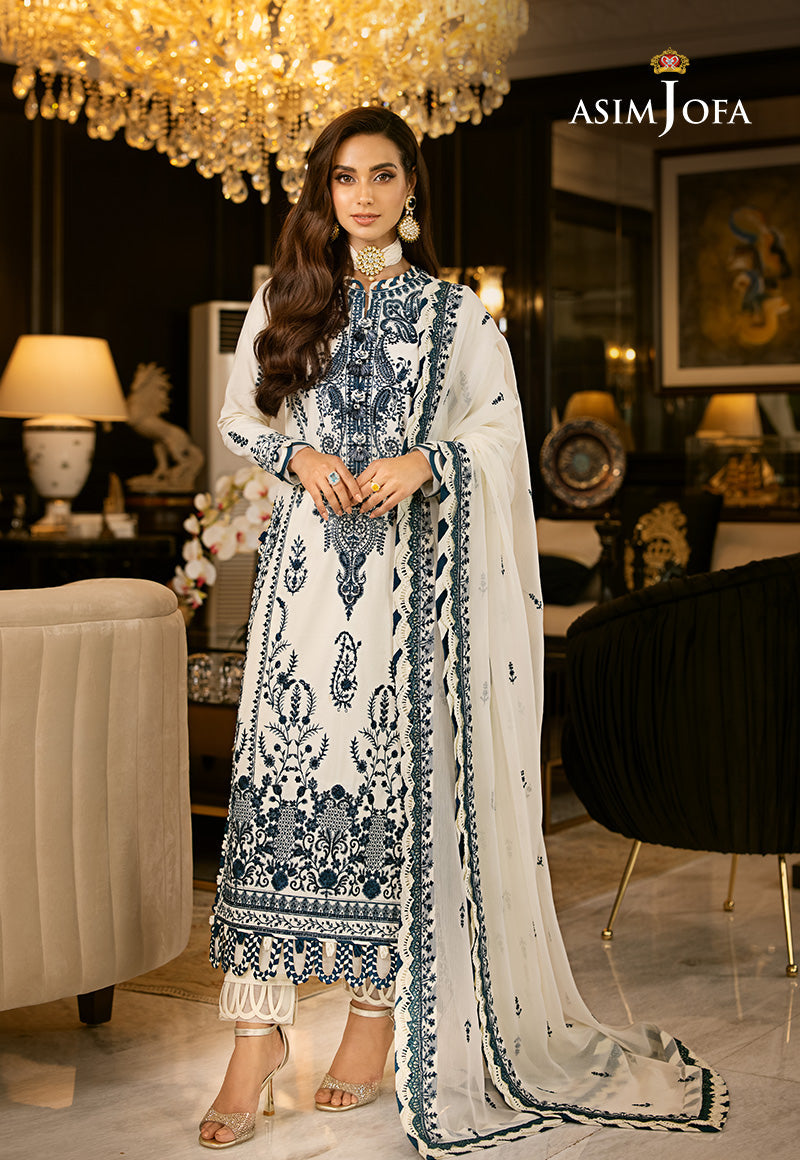 Asim Jofa White Form Wear Collection - Replica