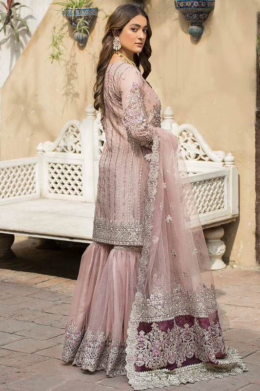 Imrozia Peach Exclusive Gharara Collection - Replica