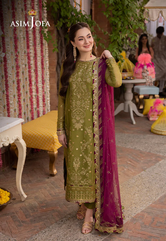 Asim Jofa Mehendi Formal Collection Chiffon Replica