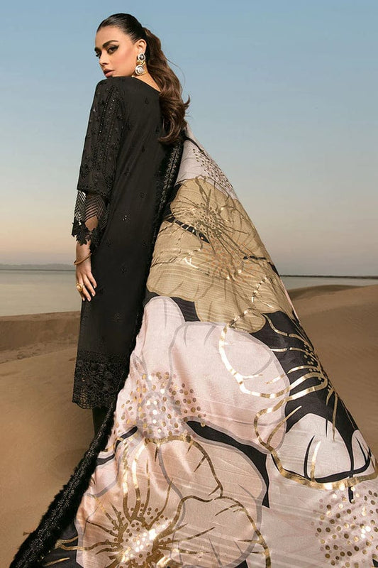 Rang Rasiya Black Luxury Lawn Collection Replica