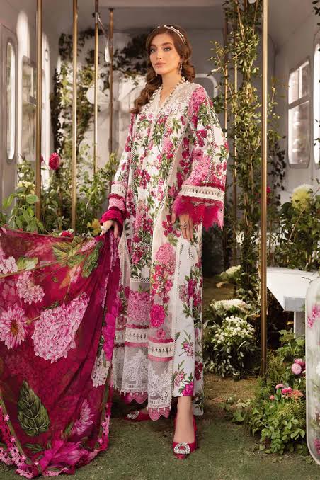 Maria.B MPRINT (Pink) Luxury Lawn Collection - Replica