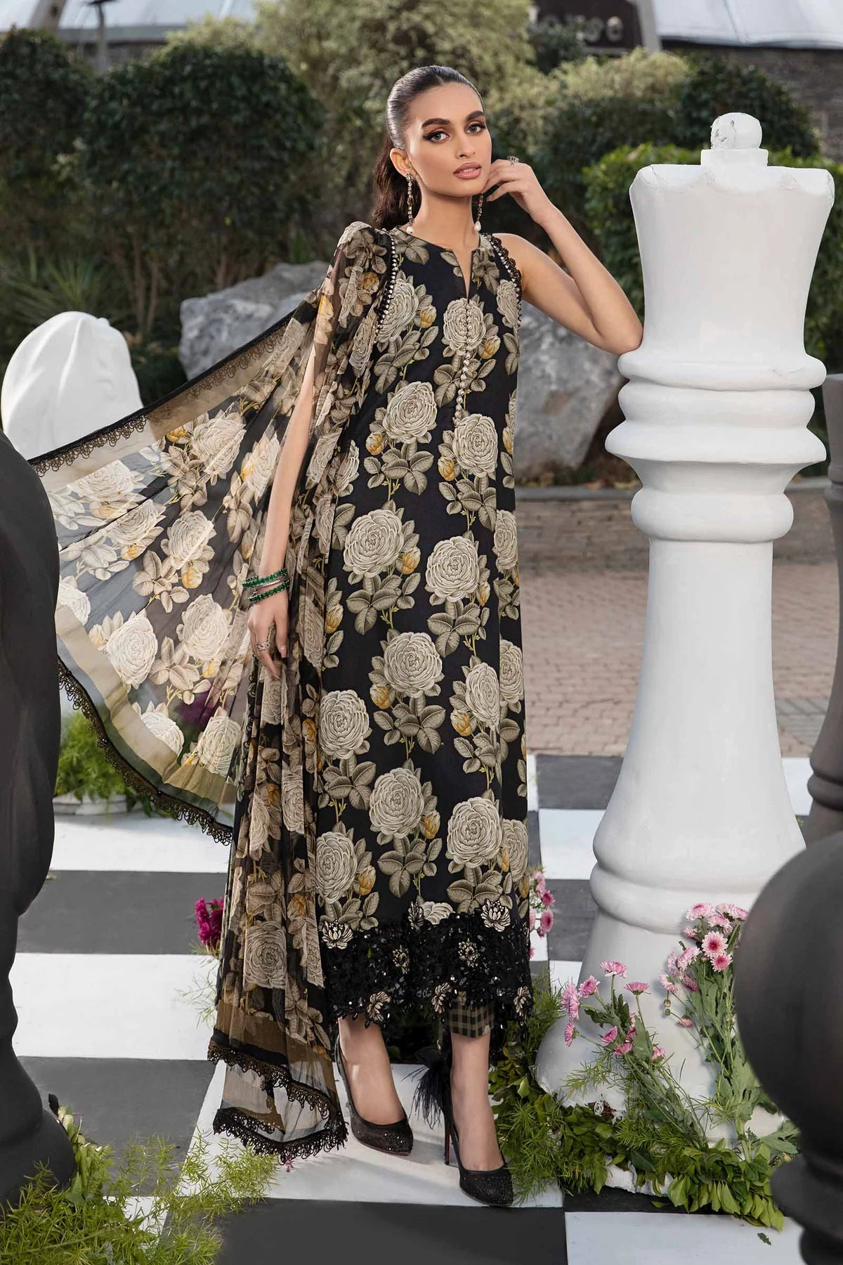 Maria B Black Mprint Lawn Collection - Replica