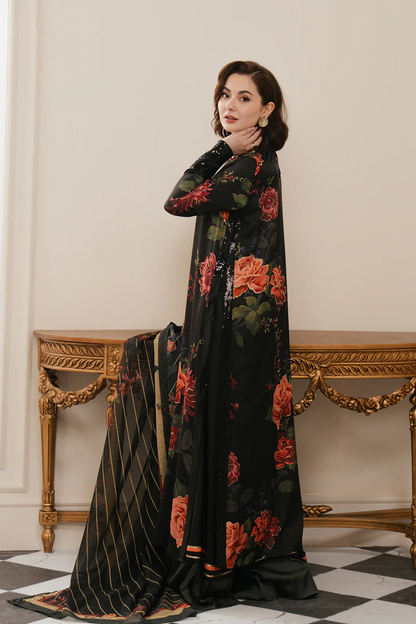 Lulusar (Black) Digital Printed Silk Collection- Replica