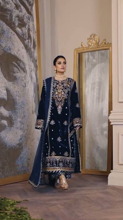 The Ayeza Edit Makhmal Royal Velvet Collection - Replica