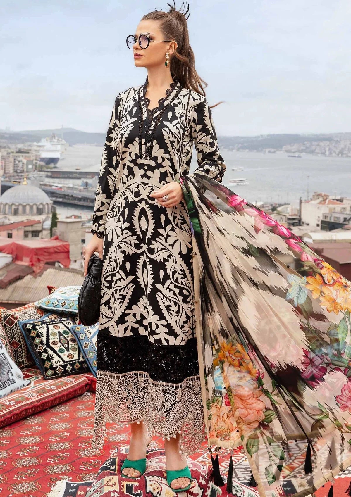 Maria B Black Digital Printed Lawn Collection - Replica