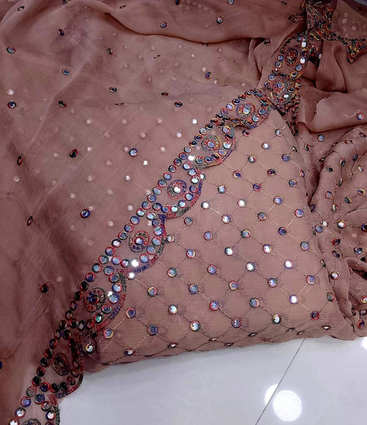 Hiba bukhari v-2 chiffon 3pcs