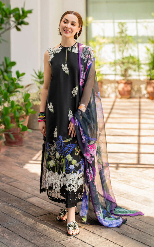 Asifa Nabeel Black Printed Lawn -24 - Replica