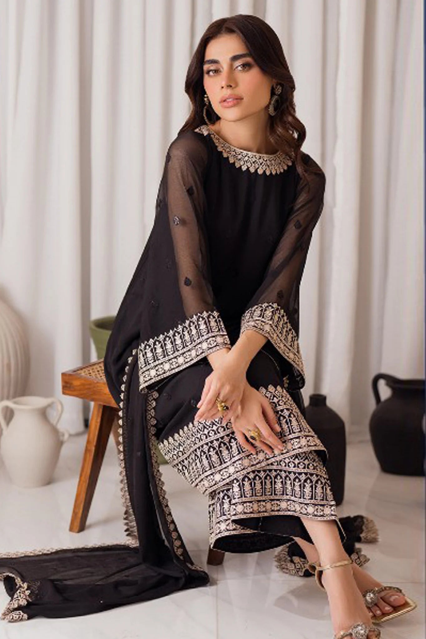 Azure Black Formal Collection Chiffon - Replica