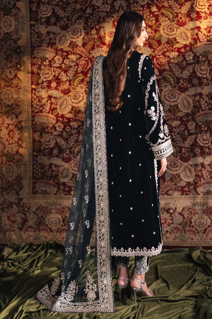 Qalamkar Green Formal Collection Velvet Replica