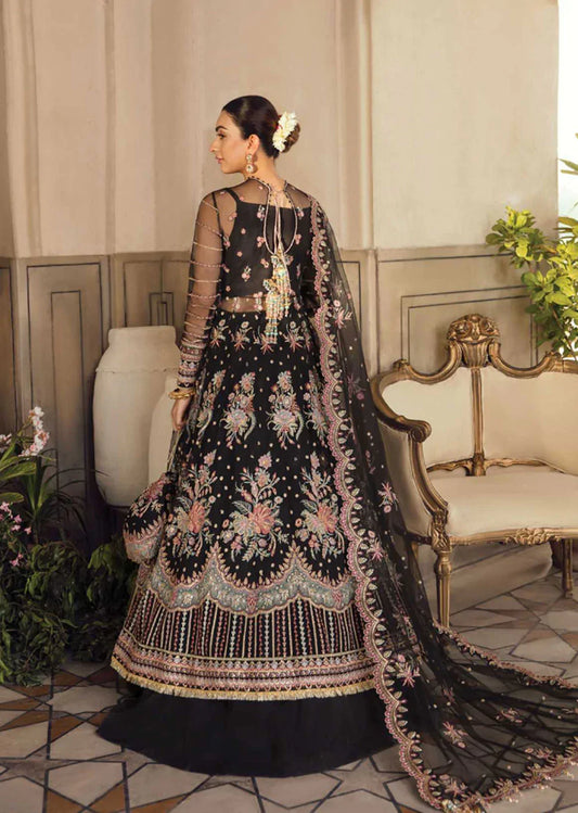 Afrozeh Black Bridal Collection Net Maxi - Replica