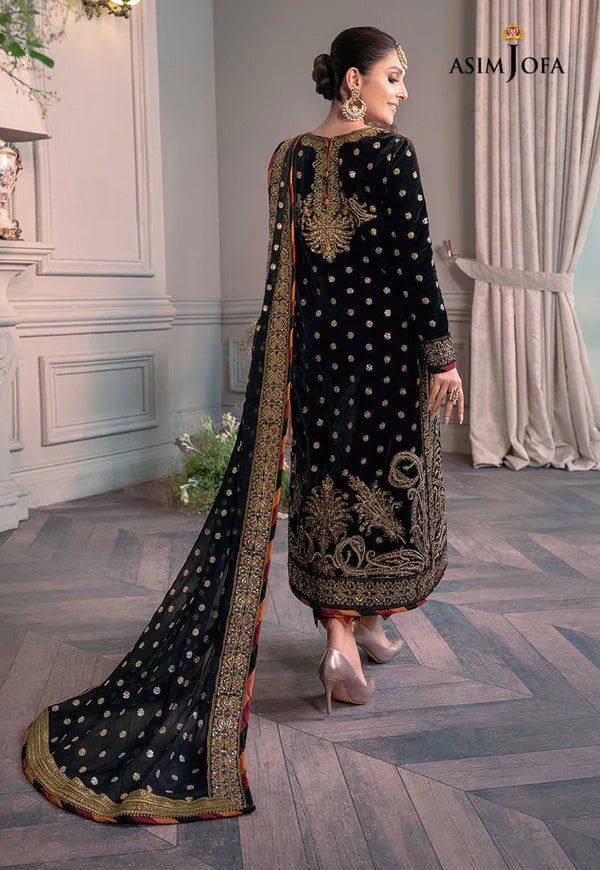 Asim Jofa Blue Formal Collection Velvet - Replica