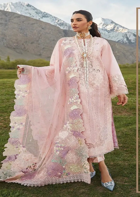 Crimson (Pink) Luxury Lawn Collection - Replica